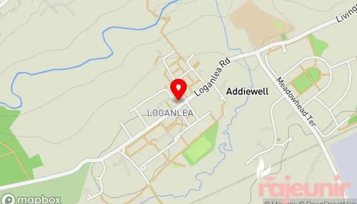 map of Addiewell Post Office and General Store Post office, General store in West Calder