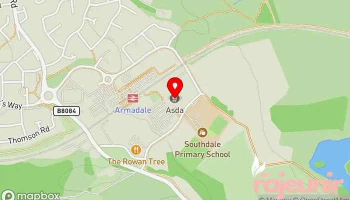 map of Asda Armadale Supermarket Supermarket, ATM, Clothing store in Bathgate