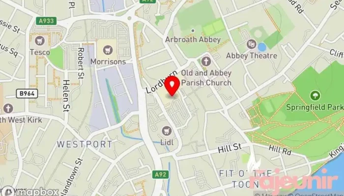 map of Baird's Pharmacy Arbroath Pharmacy in Arbroath