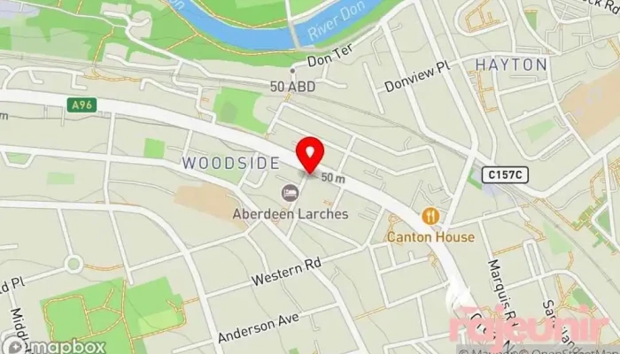 map of Bairds Pharmacy Pharmacy, Cosmetics store, Medical supply store, Mental health service in Aberdeen