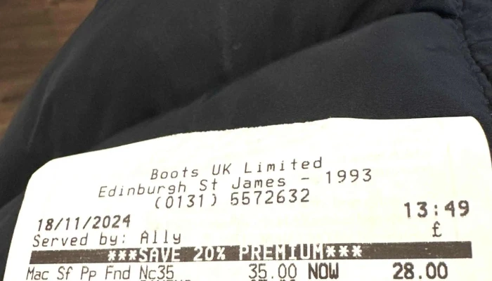 Boots -  Beauty Supply Store - Edinburgh