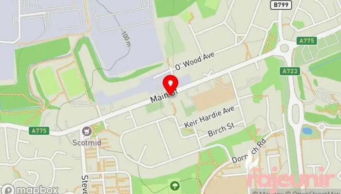 map of Boots Cosmetics store, Pharmacy in Motherwell