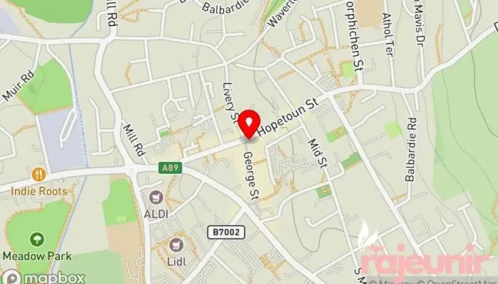 map of Boots Opticians Optician, Contact lenses supplier, Eye care center, Optometrist in Bathgate
