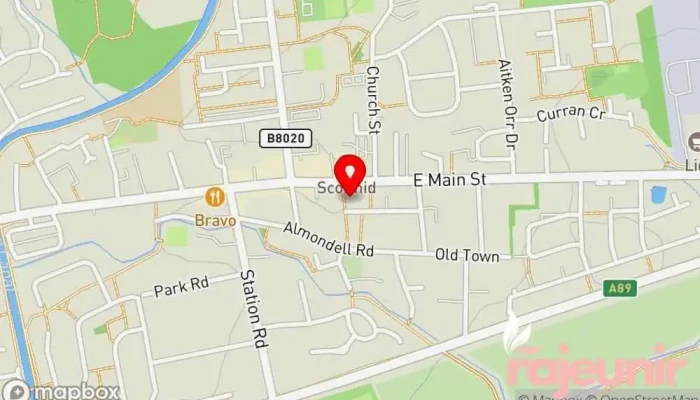 map of Boots Pharmacy Pharmacy, Drug store, Health consultant, Medical supply store, Vitamin & supplements store in Broxburn