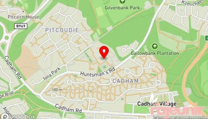 map of Cadham Pharmacy Health Centre & Travel Clinic Pharmacy, Skin care clinic, Travel clinic in Glenrothes