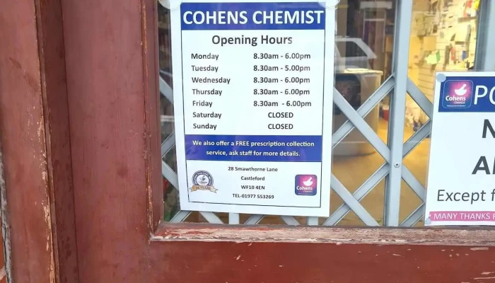 Cohens Chemist, Castleford - Castleford Wf10 4En