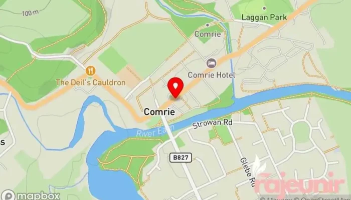 Davidsons Chemists -    Comrie Map - Crieff
