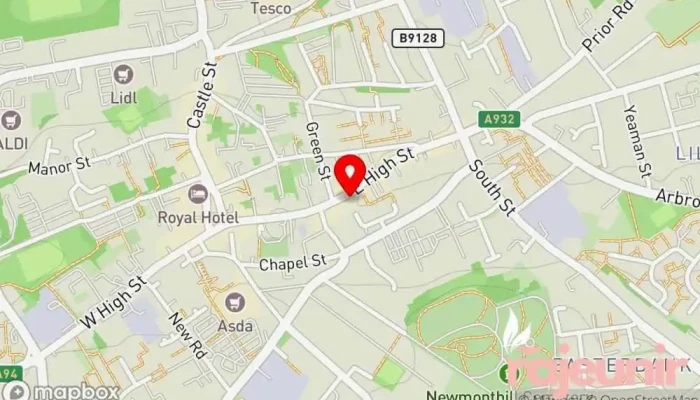 map of Davidsons Chemists - Forfar Pharmacy in Forfar