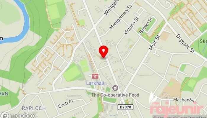 map of Larkhall Pharmacy + Ear Wax Removal + Weight Management + Travel Vaccine Clinic Pharmacy in Larkhall