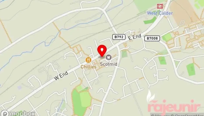 map of Lindsay and Gilmour Pharmacy Main Street West Calder Pharmacy in West Calder
