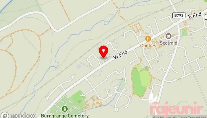 map of Lindsay & Gilmour Pharmacy West Calder HC Pharmacy in West Calder