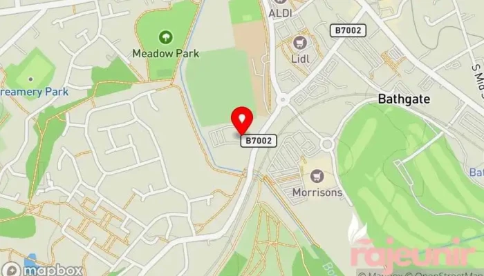 map of LloydsPharmacy Pharmacy, Cosmetics store, Medical supply store, Mental health service in Bathgate