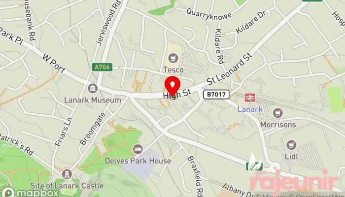map of LloydsPharmacy Pharmacy, Cosmetics store, Medical supply store, Mental health service in Lanark