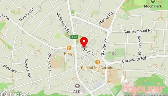 map of LloydsPharmacy Pharmacy, Cosmetics store, Medical supply store, Mental health service in Carluke