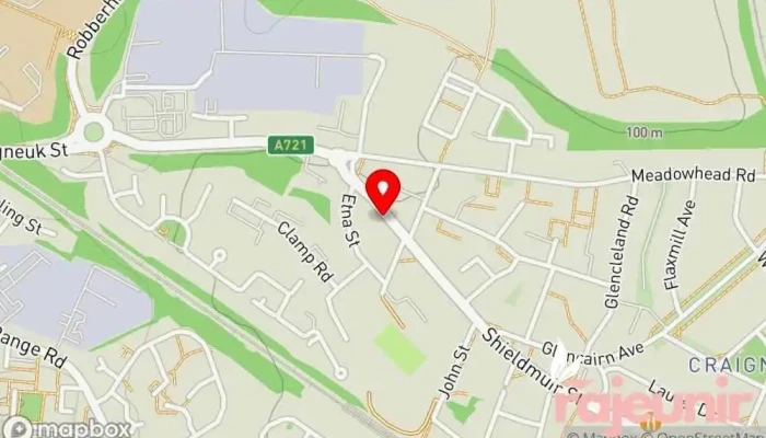 map of McIntyre & Cairns Pharmacy in Wishaw