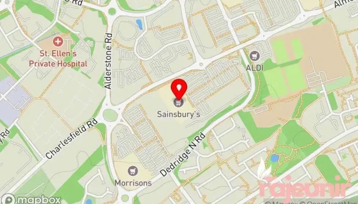 map of Sainsbury's Supermarket, Bakery, Frozen food store, Fruit and vegetable store, Grocery store in Livingston
