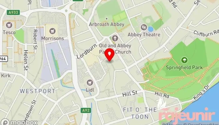 map of Superdrug Health and beauty shop in Arbroath
