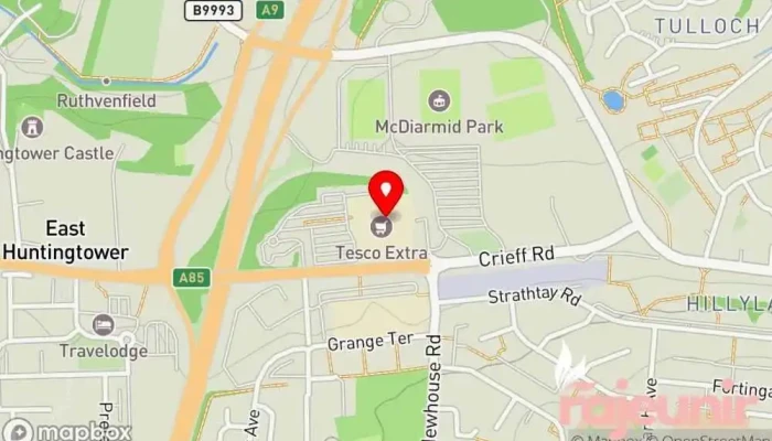 map of Tesco Extra Supermarket, Convenience store, Grocery store, Produce market in Perth