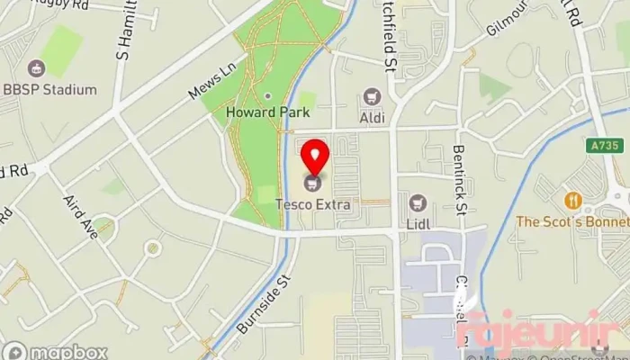 Tesco Extra -  Map - Kilmarnock