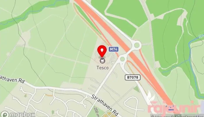 map of Tesco Superstore Supermarket, Convenience store, Grocery store, Produce market in Lanark