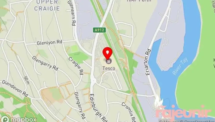 map of Tesco Superstore Supermarket, Convenience store, Grocery store, Produce market in Perth