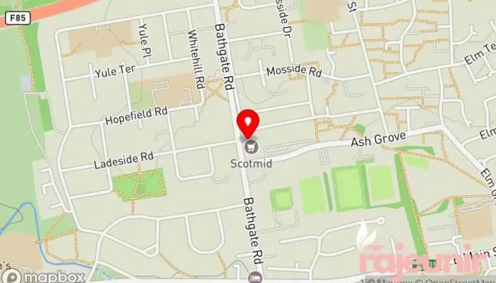 map of The Mill Centre Shopping mall in Bathgate